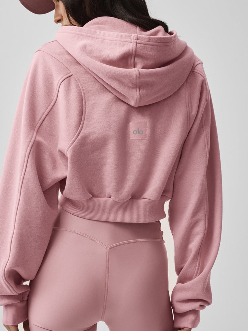 ALO Yoga Sweet Escape Cropped Hoodie in Pink